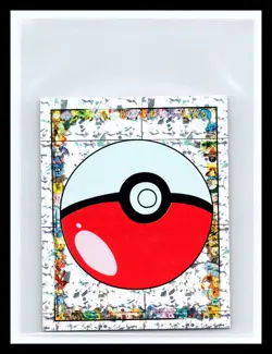 💥 Poke Ball Merlin Pokemon 1999 Vintage Album Sticker Silver Prism Holo # S24 - Image 1