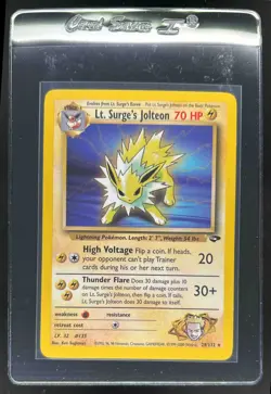 2000 Pokemon Gym Challenge Lt. Surge's Jolteon #28/132 - Image 1