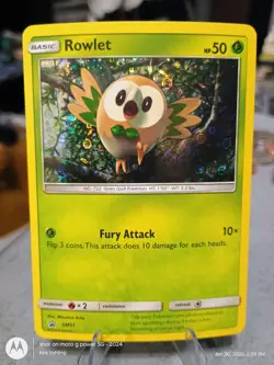 Pokemon Rowlet SM01 SM Black Star Promo Excellent Condition - Image 1