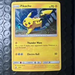 Pokemon Pikachu SM81 Sun & Moon Black Star Promo Holo NM - Image 1