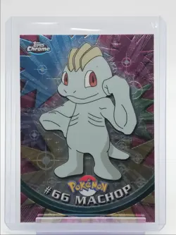 #66 MACHOP 1999 TOPPS CHROME POKEMON TV FIGHTING Q2371 - Image 1