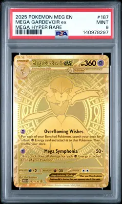2025 POKEMON MEG EN-MEGA EVOLUTION MEGA HYPER RARE #187 MEGA GARDEVOIR EX PSA 9 - Image 1