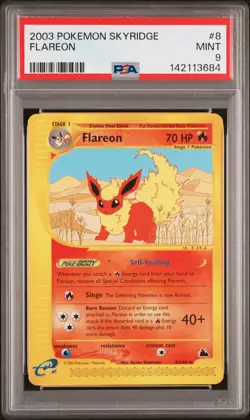2003 POKEMON SKYRIDGE #8 FLAREON PSA 9 - Image 1