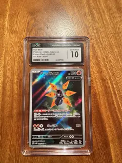 Pokemon CGC Gem Mint 10 Future Flash Iron Moth AR/Art Rare Card 069/066 Japanese - Image 1