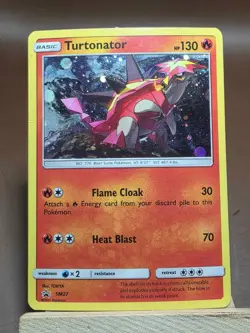 HP/DMG Turtonator SM27 Cosmos Holo Black Star Promo Sun & Moon Pokemon - Image 1