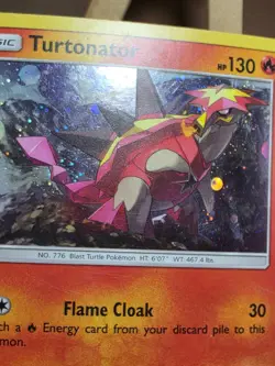 HP/DMG Turtonator SM27 Cosmos Holo Black Star Promo Sun & Moon Pokemon - Image 2