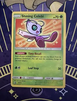 Pokemon Shining Celebi SM79 Holo Sun & Moon Promo Card - LP - Image 1