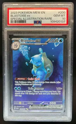 2023 Pokemon SV 151 Blastoise ex #200/165 PSA 10 - Image 1