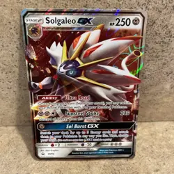 Solgaleo GX SM16 Sun & Moon Black Star Promo Holo Pokemon TCG MP 2016 - Image 2