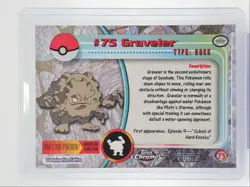 #75 GRAVELER 1999 TOPPS CHROME POKEMON TV ROCK Q2371 - Image 2