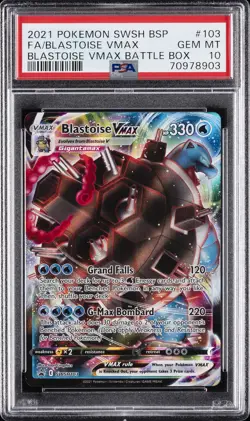 2021 POKEMON SWSH VMAX BATTLE BOX #103 FULL ART/BLASTOISE VMAX PSA 10 - Image 1