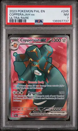 2023 POKEMON PAL EN-PALDEA EVOLVED ULTRA RARE #245 COPPERAJAH EX PSA 7 - Image 1