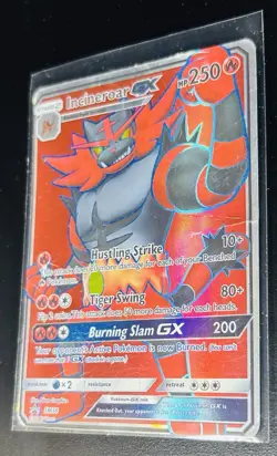 Pokemon Incineroar GX SM38 Sun & Moon Full Art Holo Black Star Promo HP - Image 2