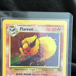 Pokemon Flareon Jungle Holo Rare Card 3/64 Unlimited 70HP 1999 WOTC English - Image 4