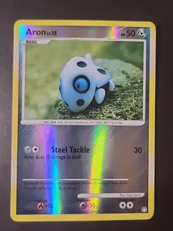 Aron 71/123 Pokemon TCG Diamond & Pearl Mysterious Treasures Reverse Holo NM - Image 1