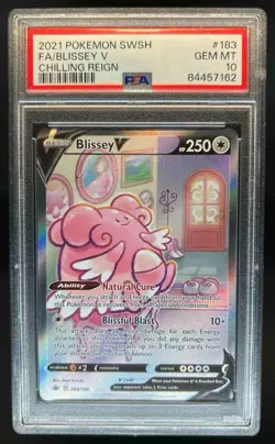 2021 Pokemon SWSH Chilling Reign Blissey V #183/198 PSA 10 - Image 1