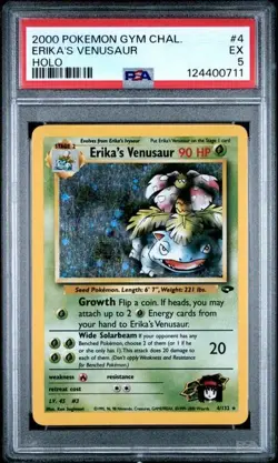 2000 POKEMON GYM CHALLENGE HOLO #4 ERIKA'S VENUSAUR PSA 5 - Image 1