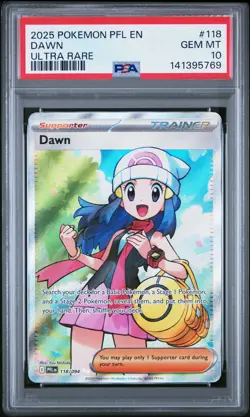 2025 POKEMON PFL EN-PHANTASMAL FLAMES ULTRA RARE #118 DAWN PSA 10 - Image 1