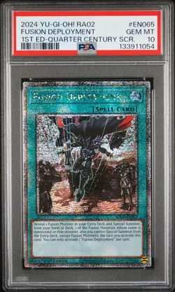 2024 YU-GI-OH! RA02-25TH ANV RARITY COLL II #EN065 FUSION DEPLOYMENT PSA 10 - Image 1