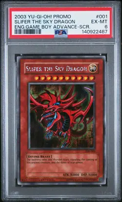 2003 YU-GI-OH! GAME BOY ADVANCE-SECRET RARE SLIFER THE SKY DRAGON PSA 6 - Image 1