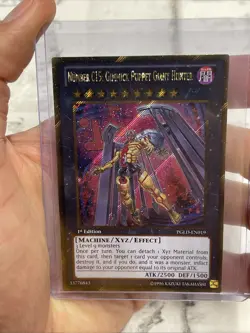 Yugioh Number C15: Gimmick Puppet Giant Hunter PGLD-EN019 Gold Secret 1st Ed NM - Image 1
