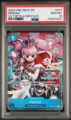 2024 ONE PIECE CHAMP 2024 TOP PLAYER PACK #077 PERONA PSA 10 - Image 1