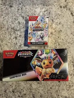 Pokemon Prismatic Evolutions Surprise Box And Booster Bundle Sealed - Image 1