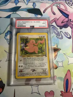 2001 Pokemon Lickitung Non Holo Southern Islands Promo 16/18 - PSA 9 Mint! WOTC - Image 1