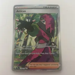 Atticus 133/131 SV: Prismatic Evolutions Ultra Rare Full Art Pokemon TCG NM - Image 1