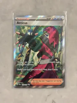 Pokemon TCG SV: Prismatic Evolutions Atticus Full Art Ultra Rare Holo 133/131 NM - Image 1