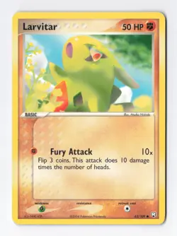 Larvitar 62/109 Regular Team Rocket Returns Vintage Pokemon TCG Card MP - Image 1