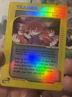 Pokemon Aquapolis Rev Foil 4 Card Lot: Seer, Power Plant, Removal, Time Shard - Image 3