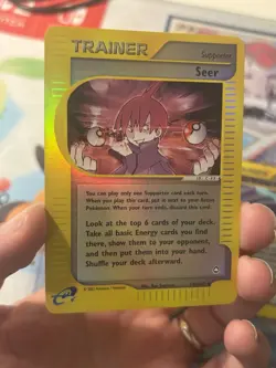 Pokemon Aquapolis Rev Foil 4 Card Lot: Seer, Power Plant, Removal, Time Shard - Image 4