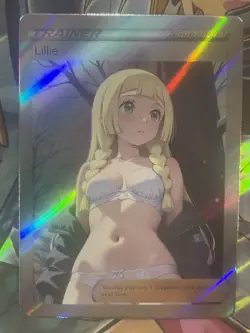 Pokemon Lillie Anime Waifu Custom DIY Trainer Art Sexy Pokemon card - Image 1