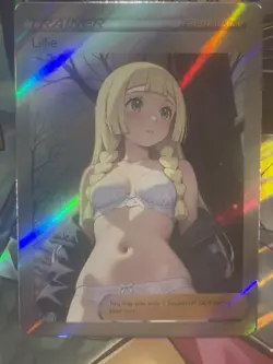 Pokemon Lillie Anime Waifu Custom DIY Trainer Art Sexy Pokemon card - Image 2