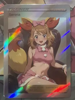 Pokemon Serena Anime Waifu Custom DIY Trainer Art Sexy Pokemon card - Image 2