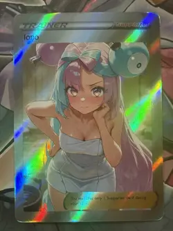 Pokemon Iono Anime Waifu Custom DIY Trainer Art Pokemon card - Image 1