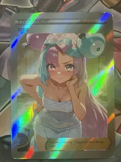 Pokemon Iono Anime Waifu Custom DIY Trainer Art Pokemon card - Image 2
