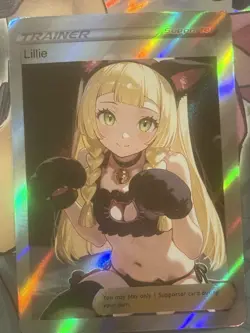 Pokemon Lillie Anime Waifu Custom DIY Trainer Art Sexy Pokemon card - Image 2