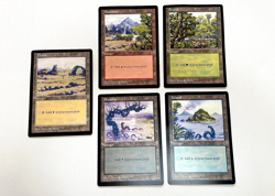 Vintage 1997 MTG Magic The Gathering 6x9 Land Oversized Arena Promo Cards - Image 1