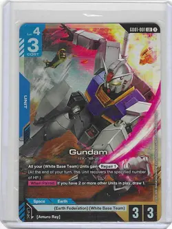 Gundam GD01-001 LR FOIL - Newtype Rising - Gundam Card Game RX-78-2 - Mint - Image 1