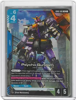 Gundam Card Game - Psycho Gundam - Dual Impact - GD02-001 LR - Mint - Image 1
