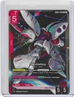 Qubeley (LR) GD02-036 Gundam TCG Card Game - Dual Impact - English - Image 1