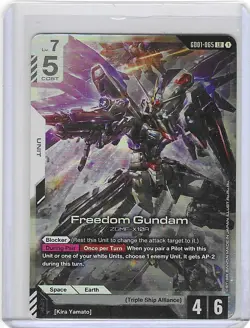 Freedom Gundam GD01-065 [Foil] - Gundam Card Game - Newtype Rising (ENG) Mint - Image 1