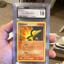 Pokemon Cyndaquil CGC 10 EX Hidden Legends 59/101 2004 50HP TCG Card - Image 1