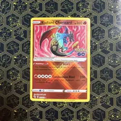 Pokemon TCG Radiant Charizard Holo Card 11/78 Sword & Shield Pokemon Go Rare - Image 1