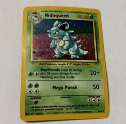 Nidoqueen Jungle 7/64 Holo Rare Pokemon Card, Error No Set Symbol 1999. NM - Image 1