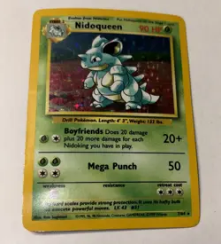 Nidoqueen Jungle 7/64 Holo Rare Pokemon Card, Error No Set Symbol 1999. NM - Image 2