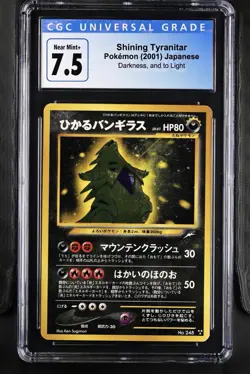 Shining Tyranitar Pokemon 2001 Japanese Darkness, And To Light CGC 7.5 Grade - Image 1