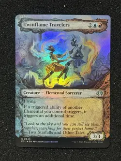 Twinflame Travelers (Showcase) #345 (Foil) (NM) ECL Magic MTG - Image 3